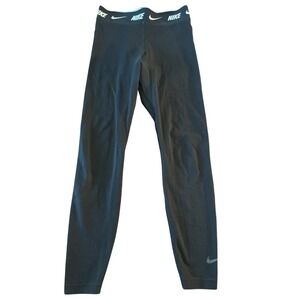 Nike Sportswear Essential Women Black Logo Waistband Leggings DM4651-010 Small